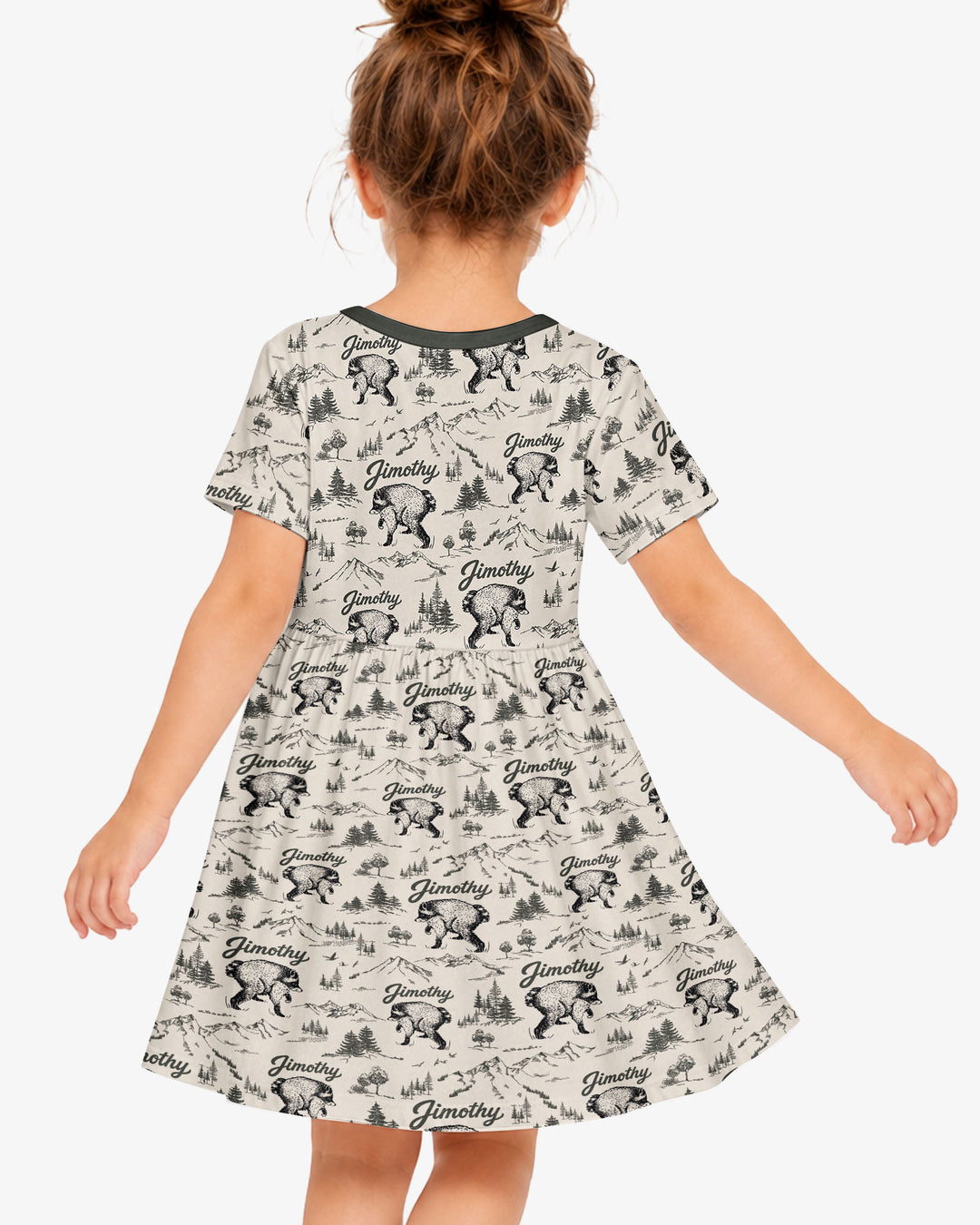 Vintage Jimothy Racoon Family Matching Bamboo Twirl Dress