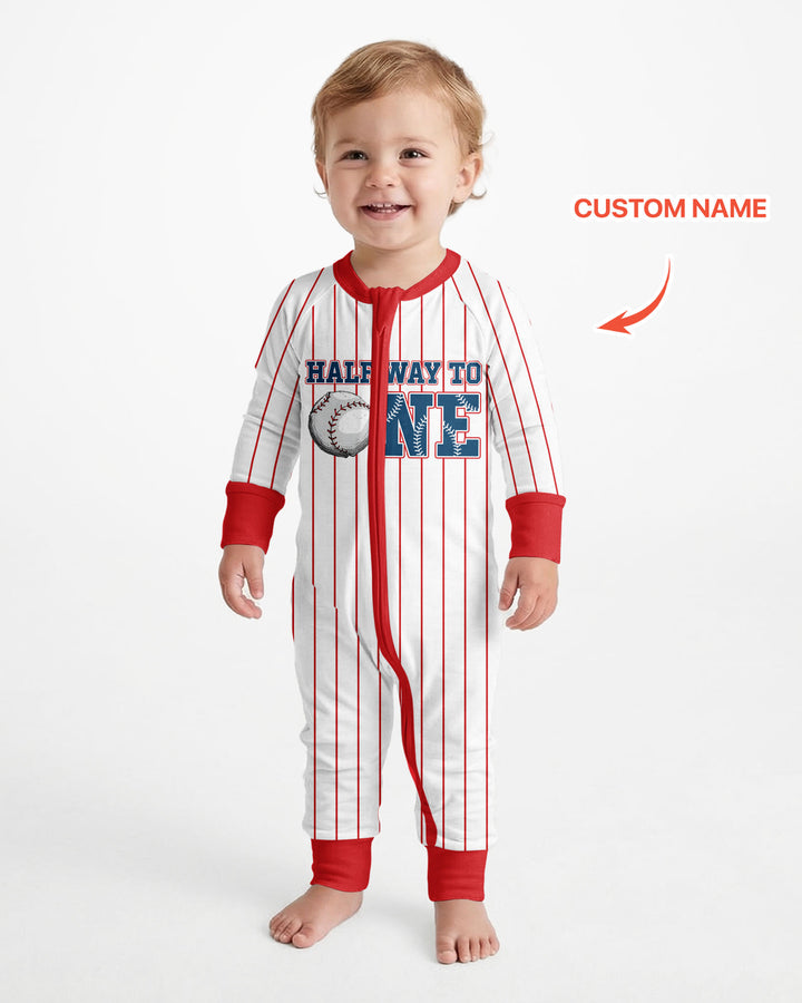 Custom Name Half Way To One Bamboo Convertible Zippy
