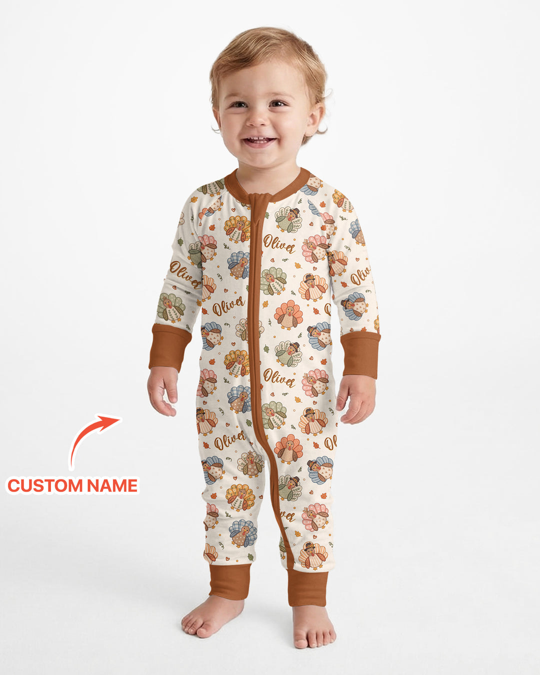 Custom Name Boho Turkey Bamboo Convertible Zippy