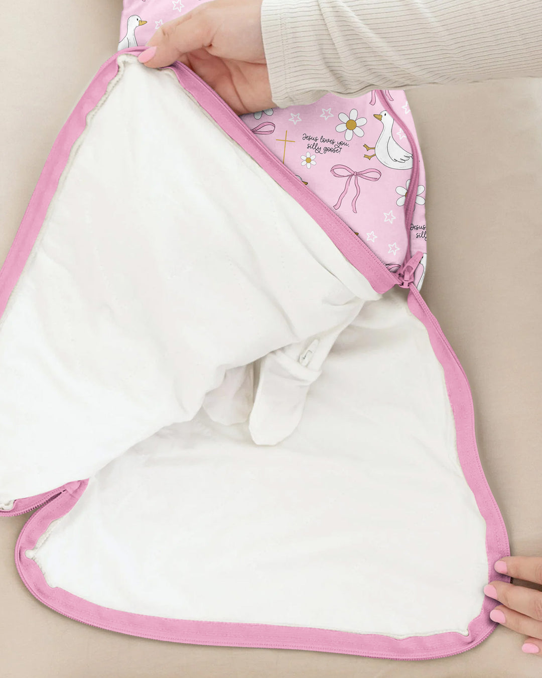 Jesus Loves You Silly Goose Bamboo Sleep Bag