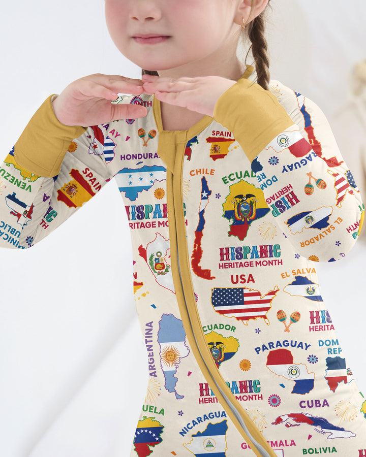 Hispanic Heritage Month Country Flags Bamboo Convertible Zippy