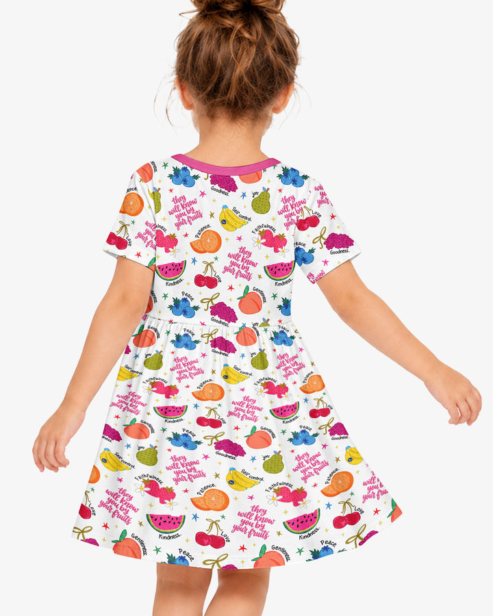 They Will Know You By Your Fruits Bamboo Twirl Dress
