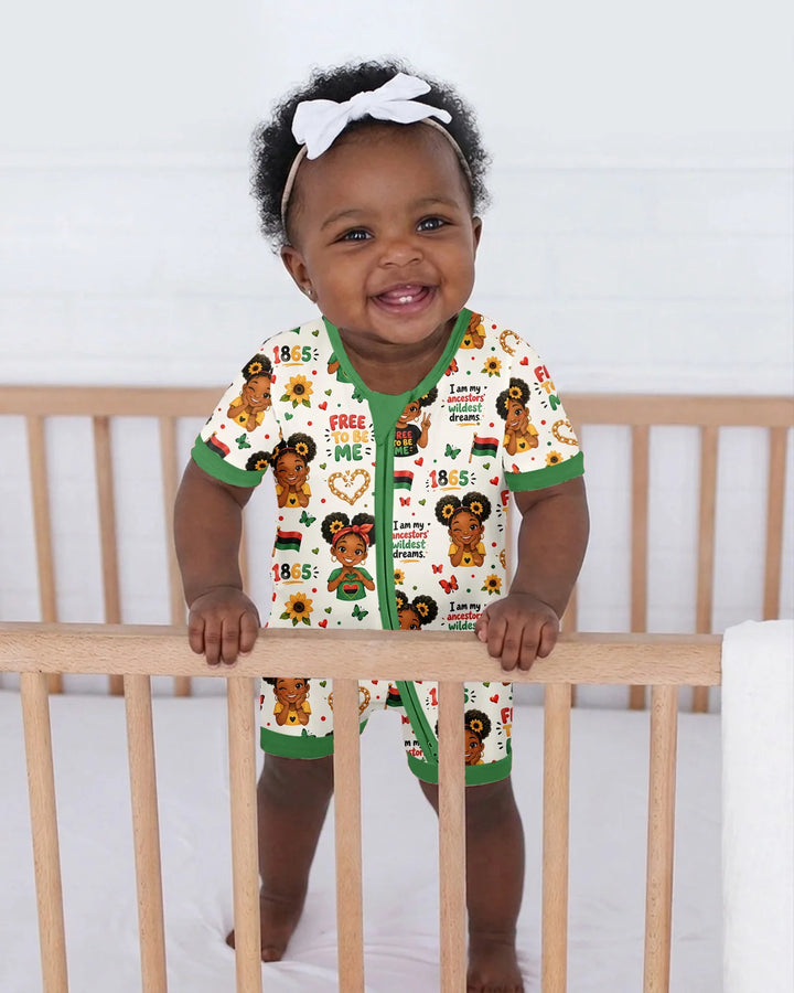 Juneteenth I am My Ancestors' Wildest Dream Bamboo Shorty Zippy