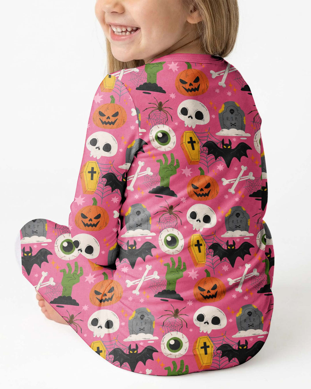 Little Monsters Bamboo Two Piece Long Sleeve Pyjamas Set For Halloween