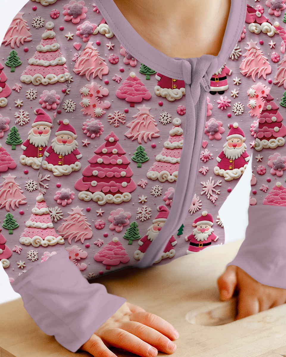 Pink Snowmen Bamboo Convertible Zippy