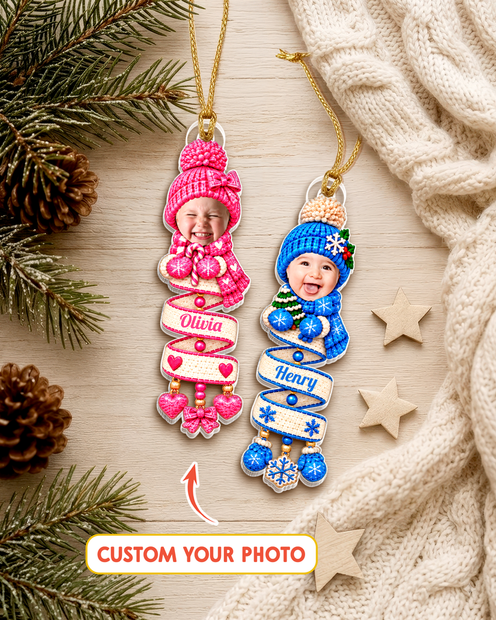 Baby Custom Photo Spiral Acrylic Ornament