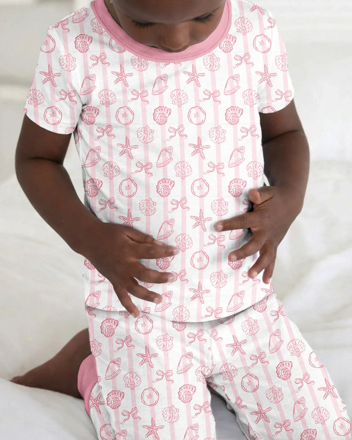 Coastal Keepsakes Family Matching Bamboo Two Piece Short Sleeve Pajama Set