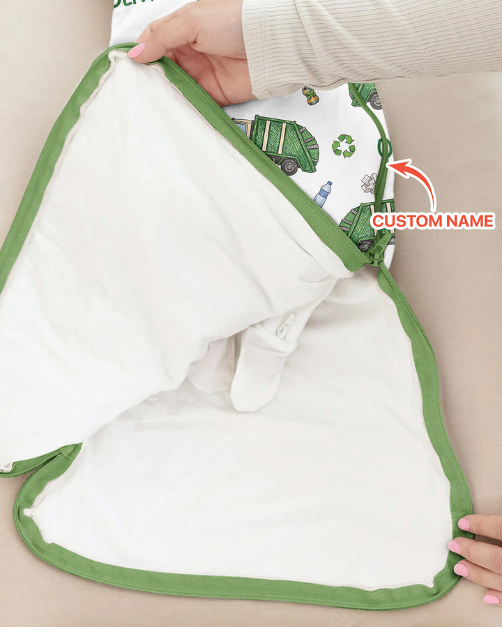 Custom Name Garbage Day Bamboo Sleep Bag
