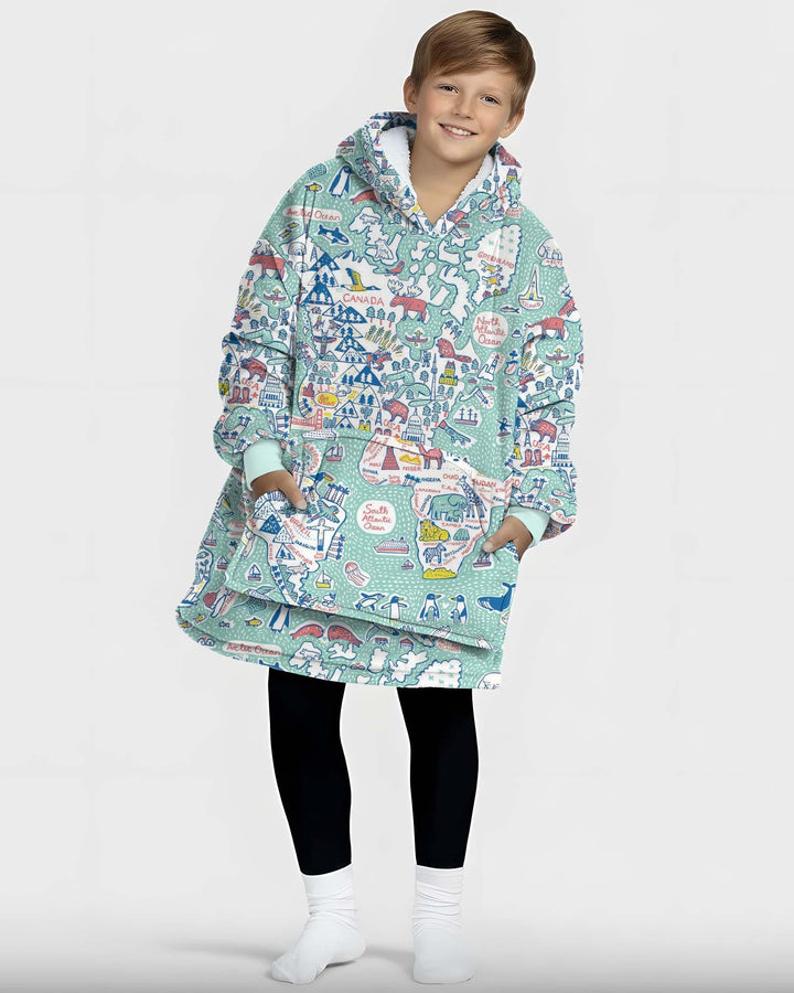 Hello World Wonders Bamboo Blanket Hoodie