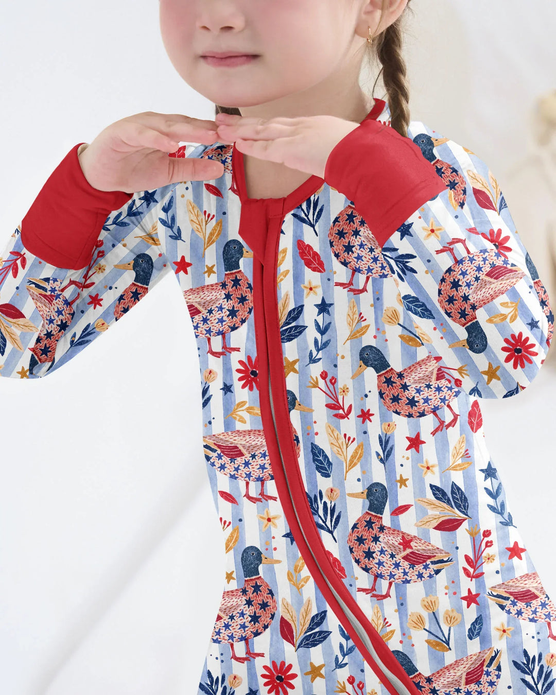 Patriotic Mallard Duck Bamboo Convertible Zippy