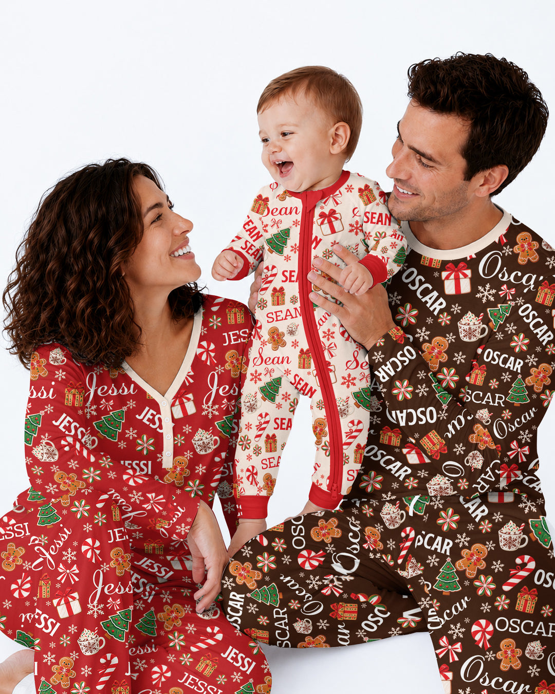 Merry Christmas Custom Name Bamboo Men's Pajama Set