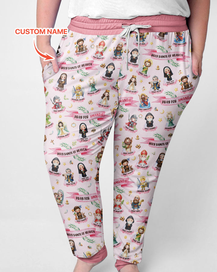Holy Saints of Heaven Custom Name Bamboo Women Pajama Set