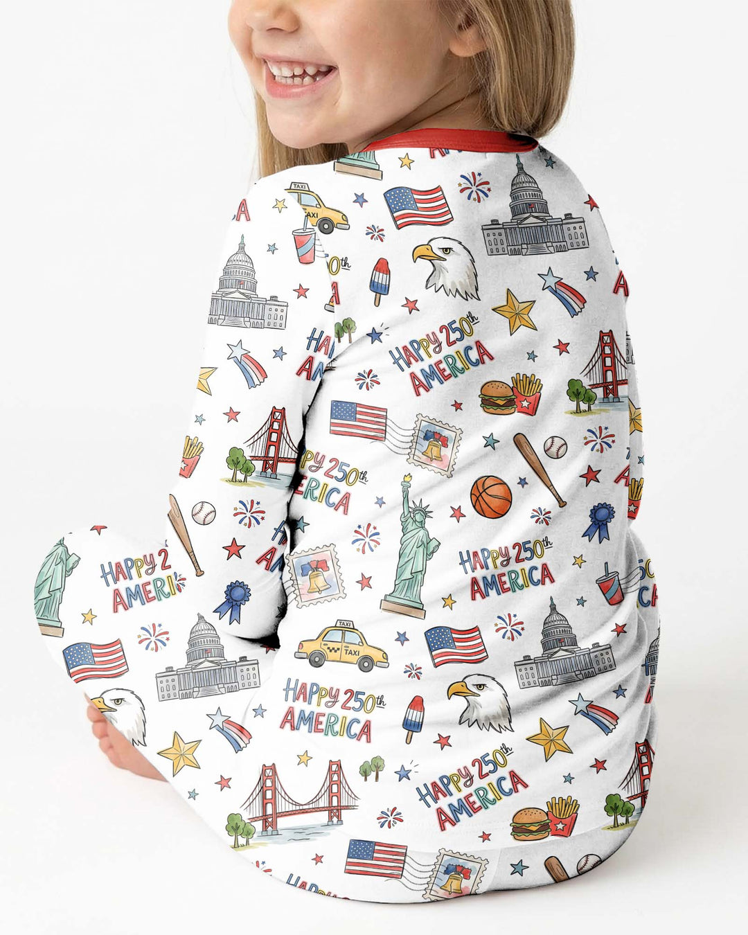 America 250 Celebration Bamboo Two Piece Long Sleeve Pajama Set