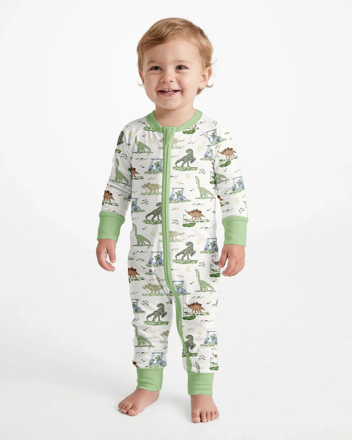 Dinos On The Green Daddy & Me Matching Bamboo Convertible Zippy