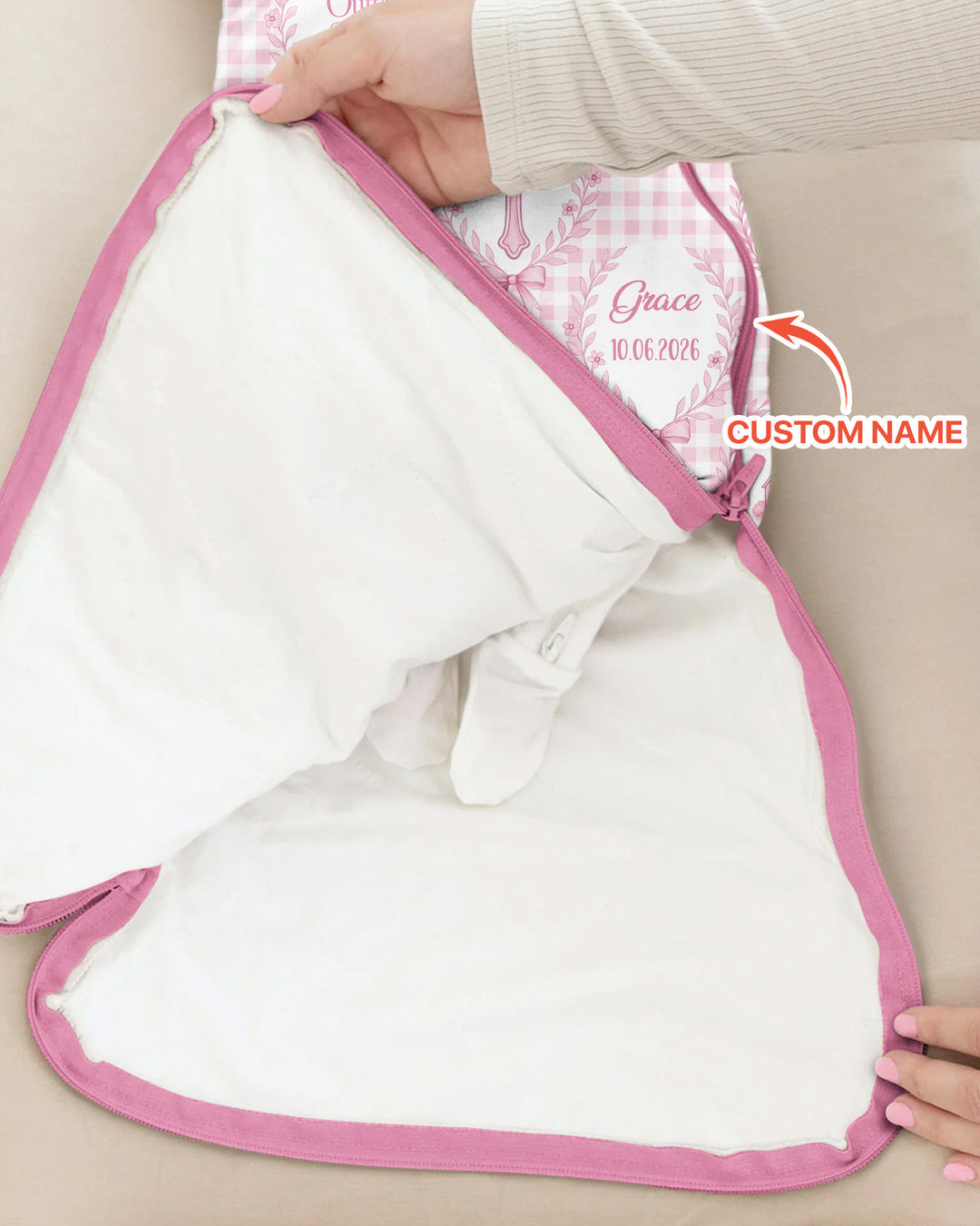 Custom Name Baptism Straight Outta Holy Water Bamboo Sleep Bag