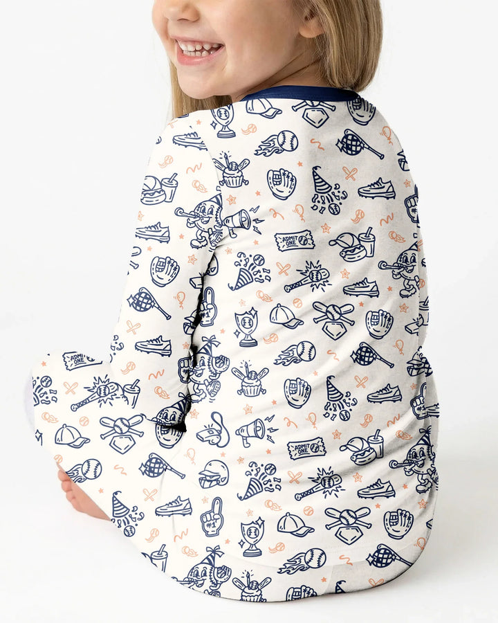 Ballpark Bash Bamboo Two Piece Long Sleeve Pajama Set