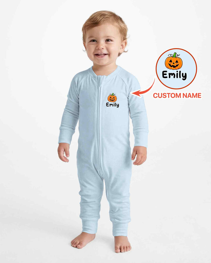 Personalized Spooky Season Pumpkin Ghost Bamboo Convertible Zippy