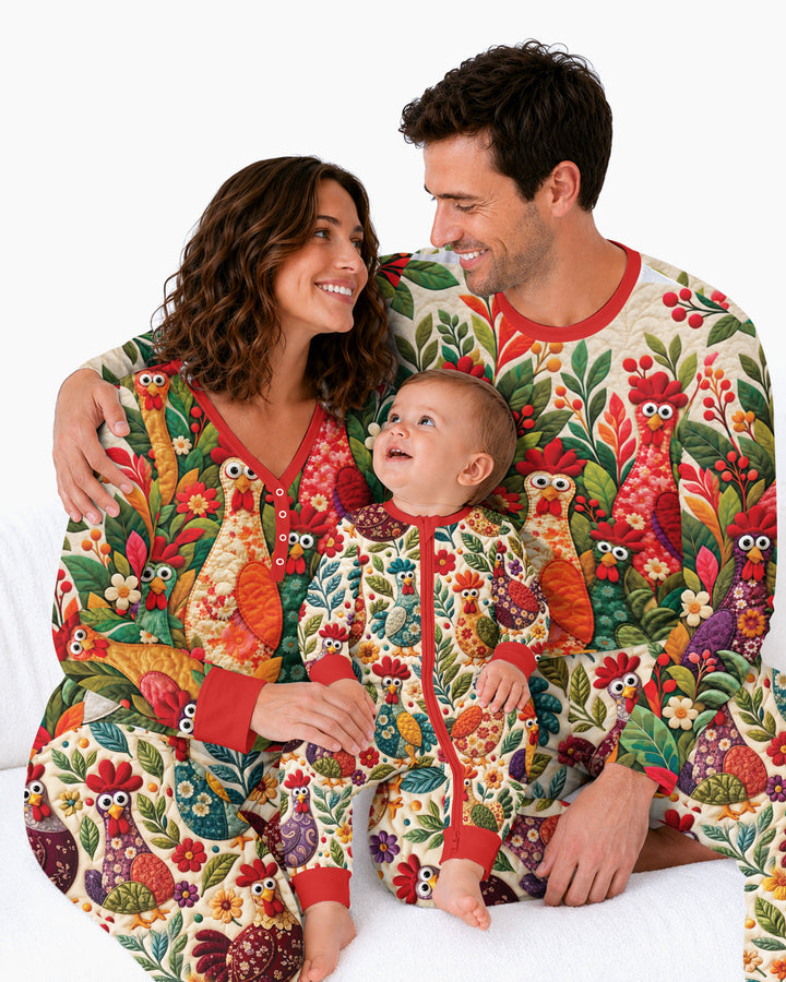 Funny Chicken Bamboo Women Pajama Set