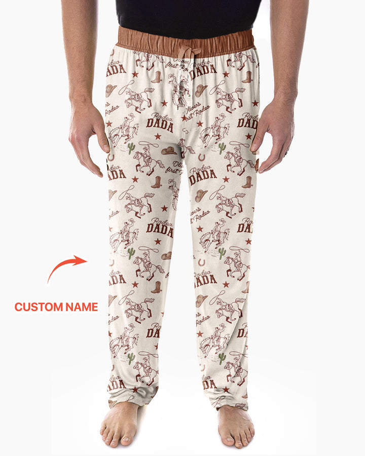 Custom Name First Rodeo Family Matching Bamboo Men's Pajama Set