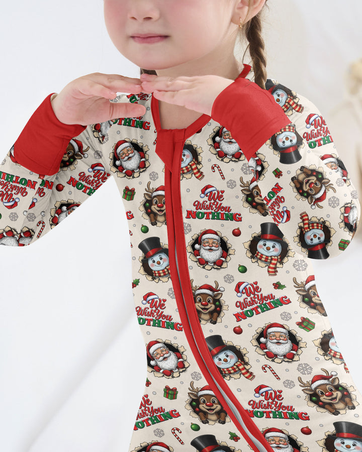 Funny Butt Christmas Squad Bamboo Convertible Zippy