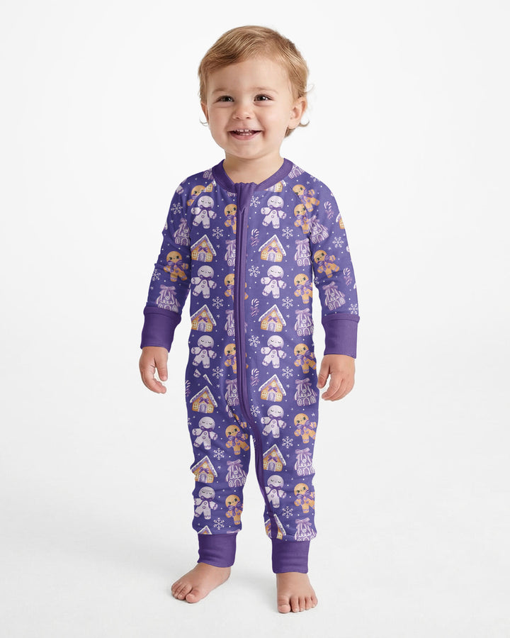 Purple Gingerbread Village Bamboo Convertible Zippy