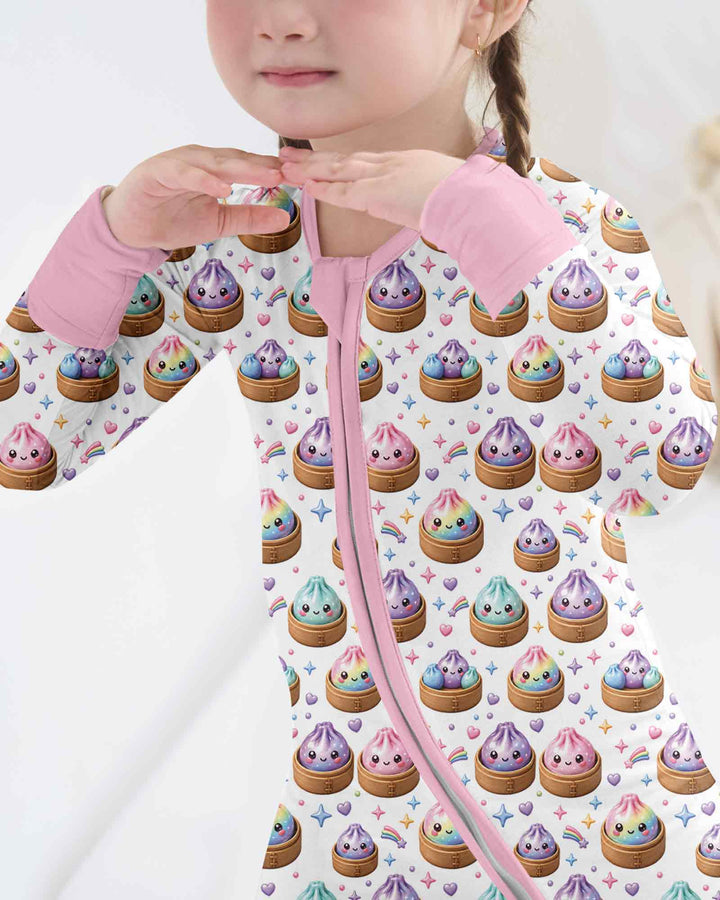 Cute Glitter Dumpling Bamboo Convertible Zippy