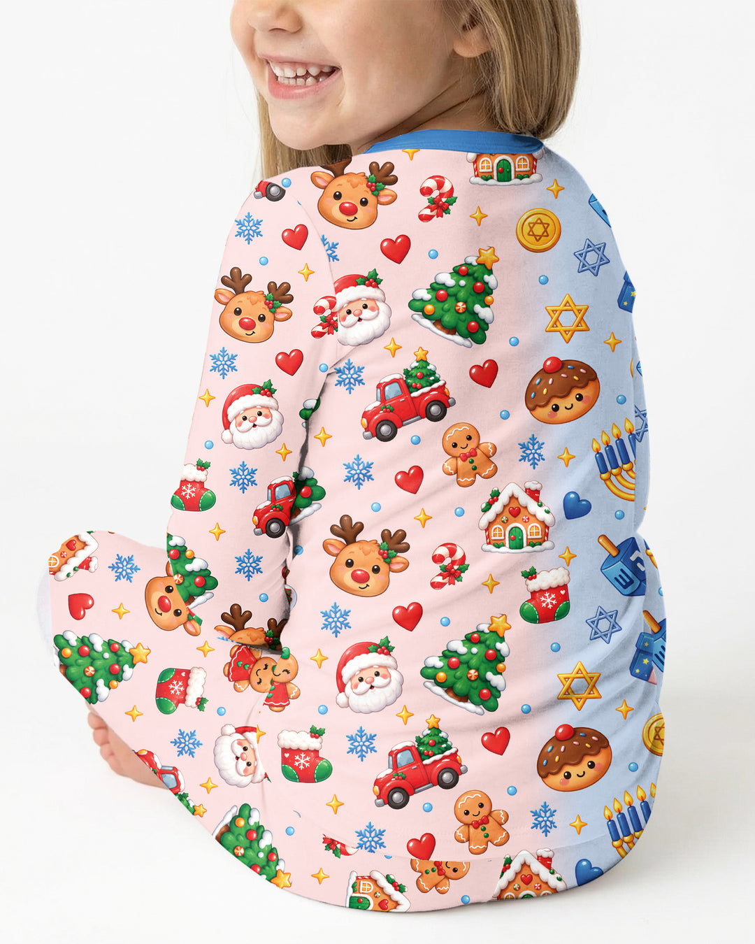 Merry Chrismukkah Bamboo Two Piece Long Sleeve Pajama Set
