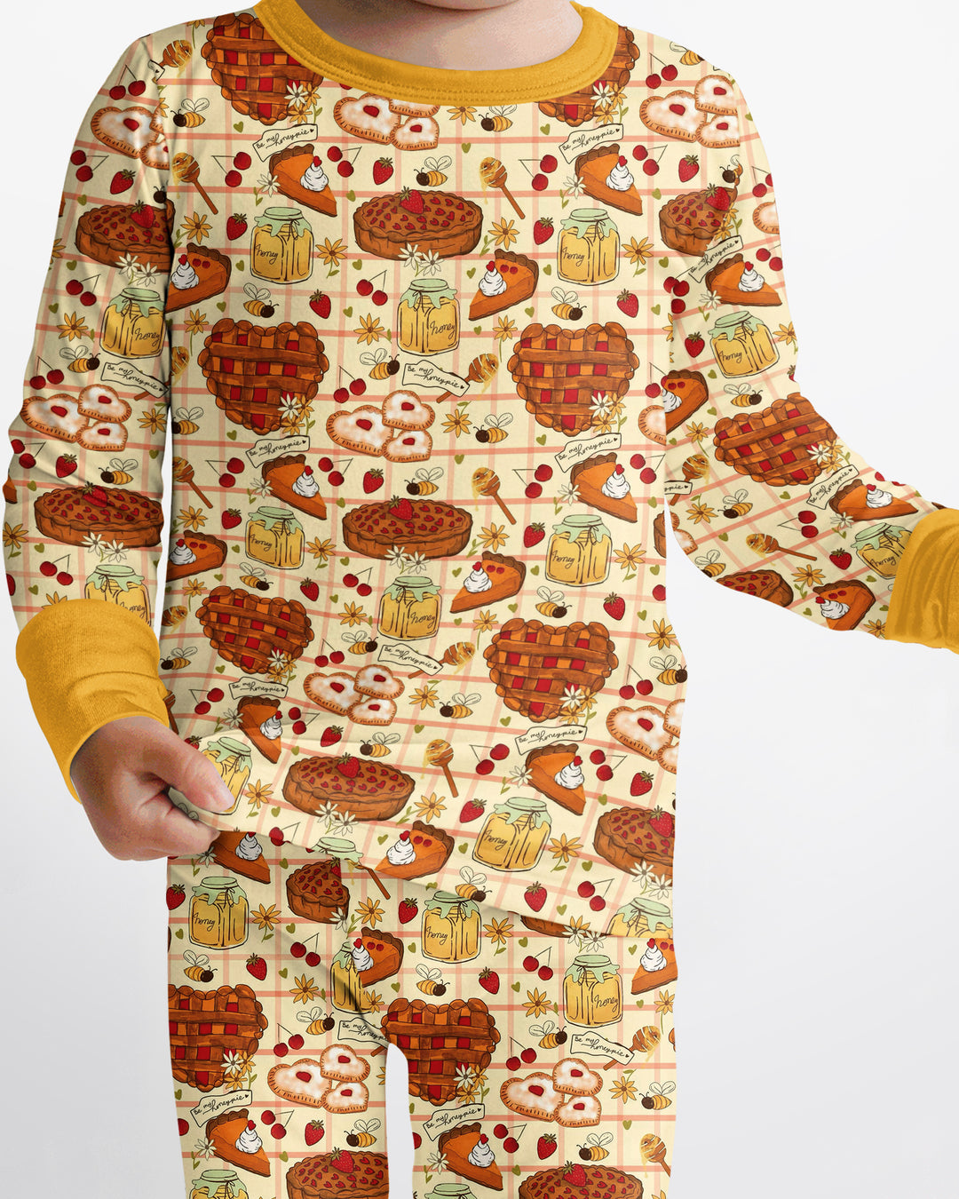 Harvest Pie Picnic Bamboo Two Piece Long Sleeve Pajama Set