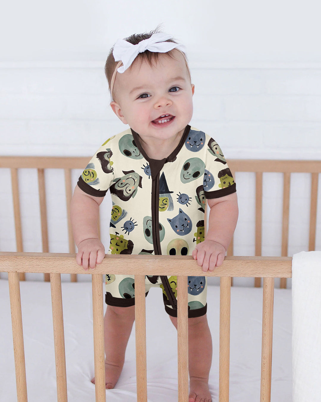Halloween Face Bamboo Shorty Zippy