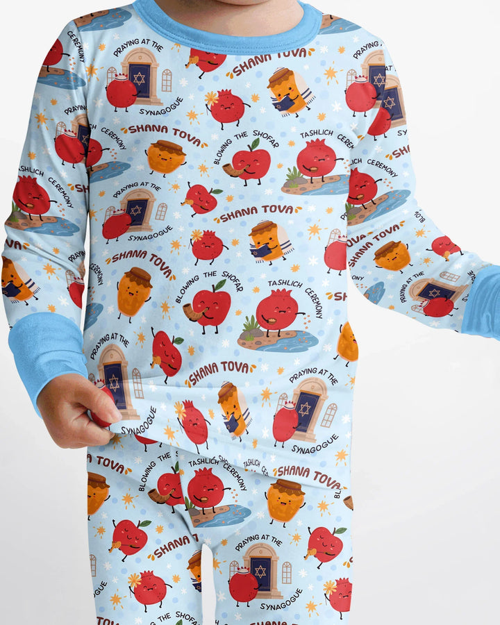 Template Bamboo Two Piece Long Sleeve Pyjamas Set