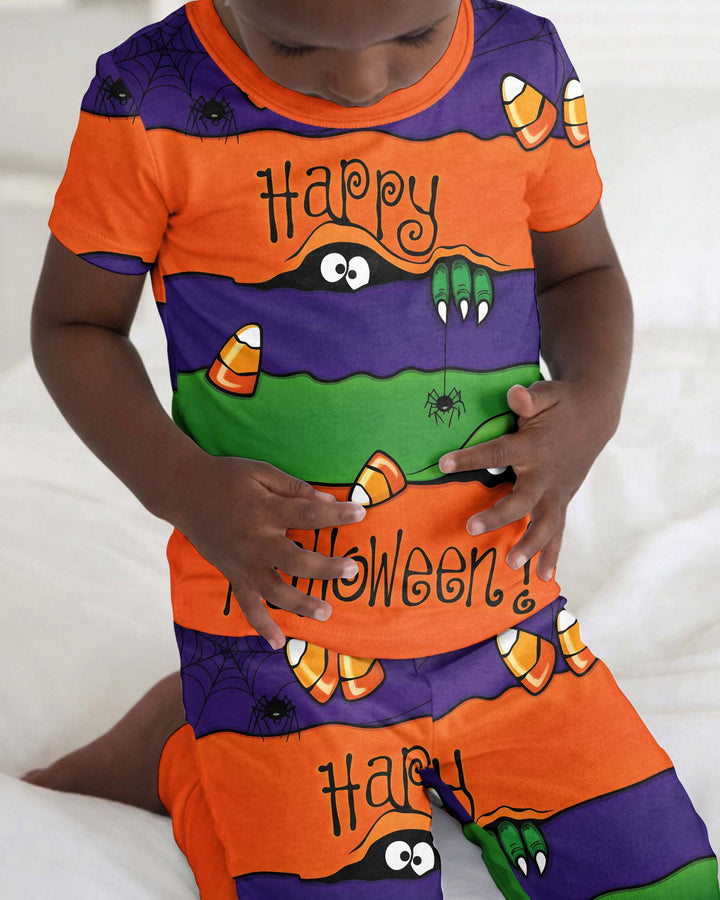 Happy Halloween Bamboo Two Piece Short Sleeve Pajama Set