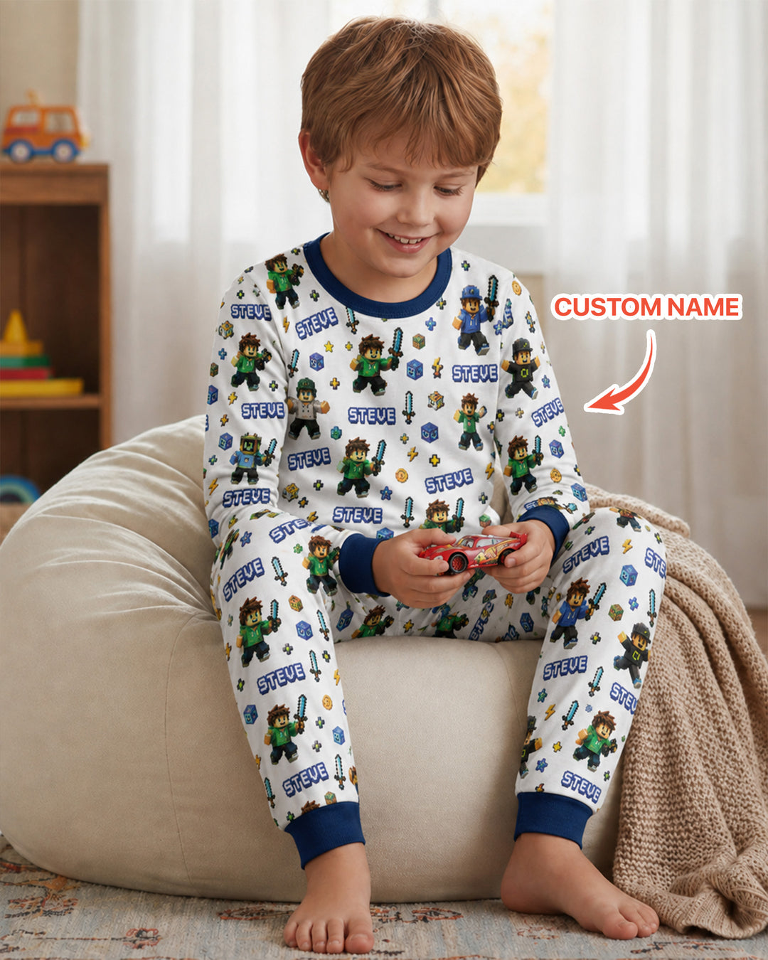 Playing Game With Me Bamboo Two Piece Long Sleeve Pajama Set