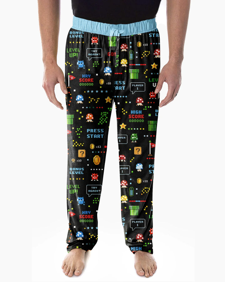 Pixel Game Lover Matching Bamboo Men's Pajama Set