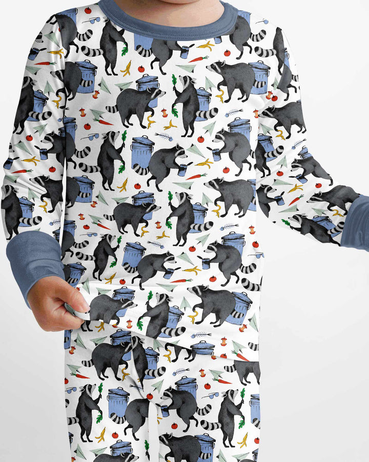 Trash Panda Adventures Bamboo Two Piece Long Sleeve Pajama Set