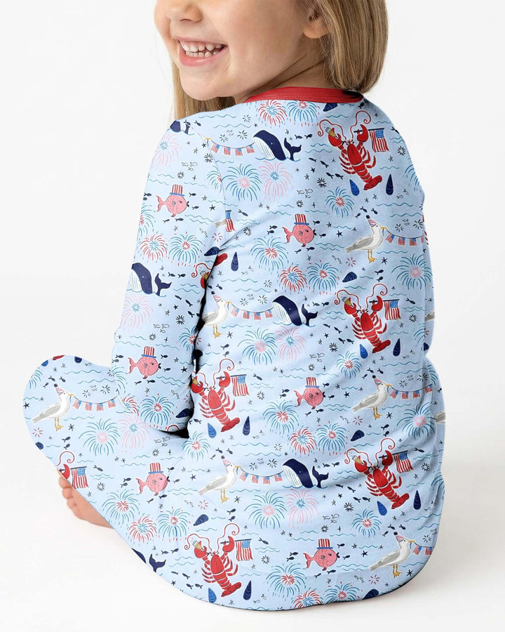 250 Summers Strong Matching Family Bamboo Two Piece Long Sleeve Pajama Set