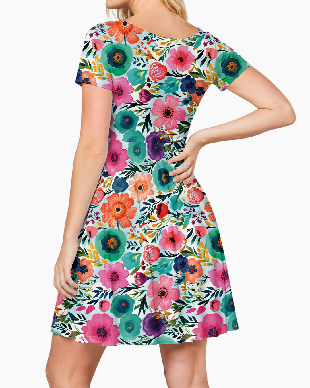 Secret Garden Bamboo Women’s Short Sleeve Twirl Dress