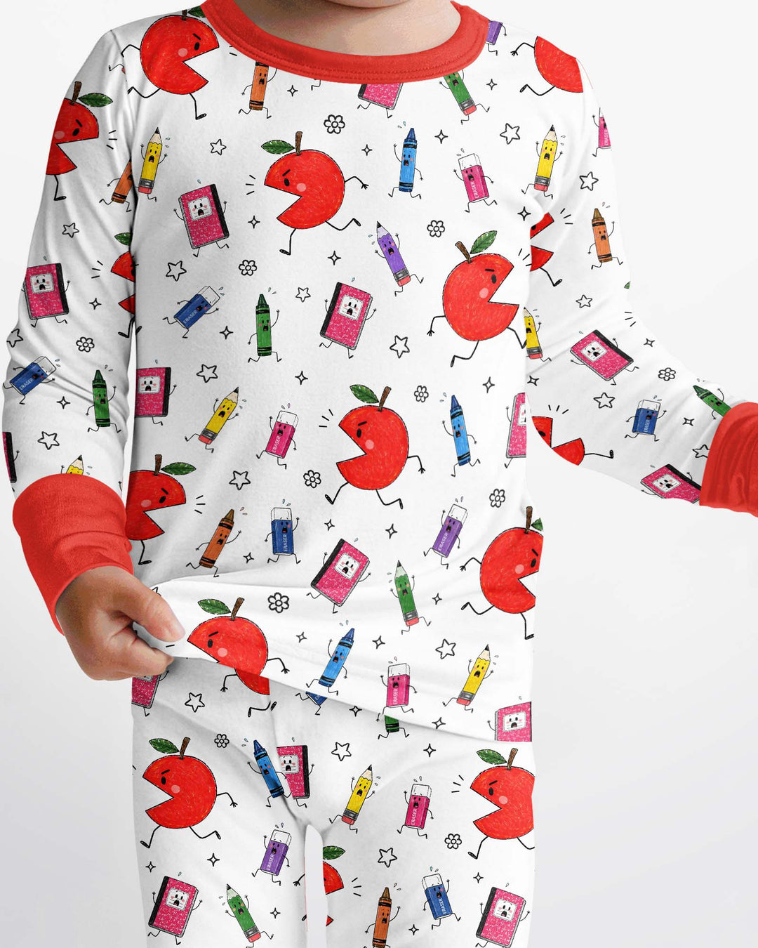 Back To School Chasing Bamboo Two Piece Long Sleeve Pajama Set