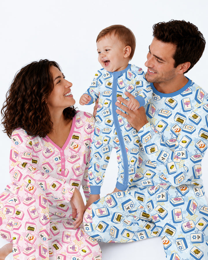 Hanukkah Mahjong Club Bamboo Men's Pajama Set