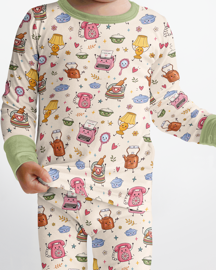 Template Bamboo Two Piece Long Sleeve Pyjamas Set