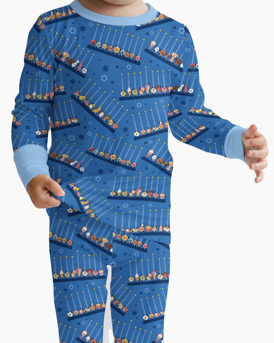 Hanukkah Cozy Night Bamboo Two Piece Long Sleeve Pajama Set