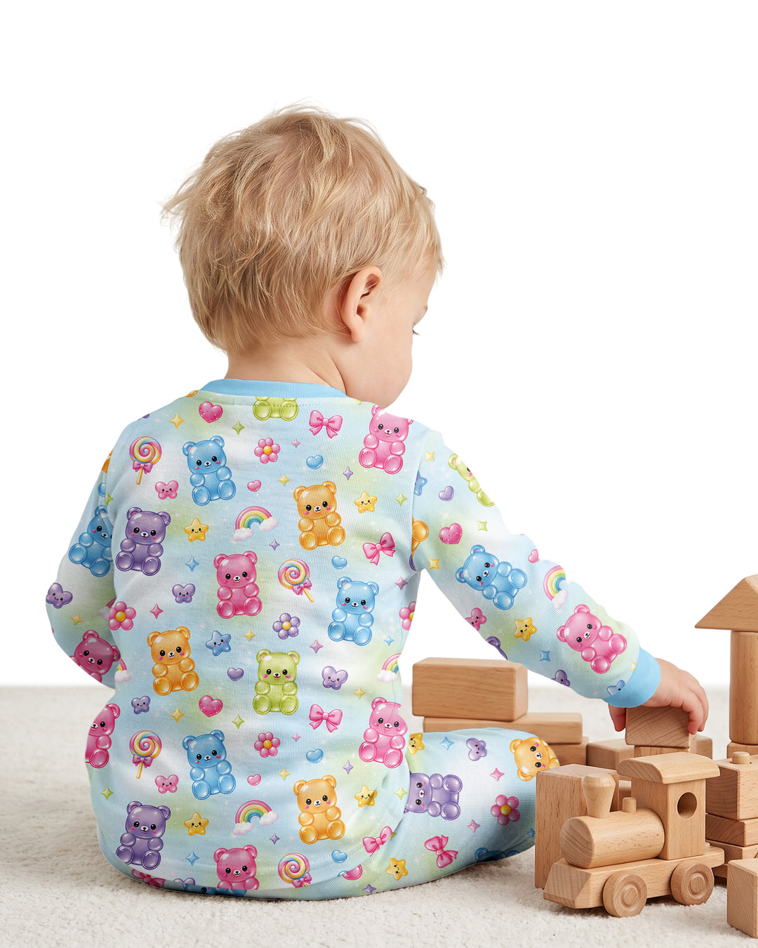 Gummy Bear Candyland Bamboo Two Piece Long Sleeve Pajama Set