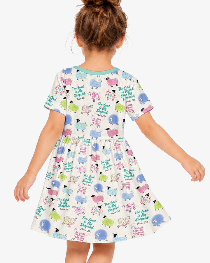 The Lord Is My Shepherd Psalm 23 Bamboo Twirl Dress