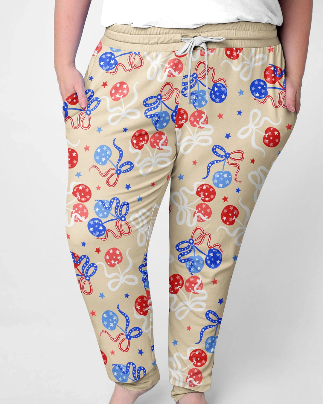 Cherry America 4th of July  Bamboo Women Pajama Set