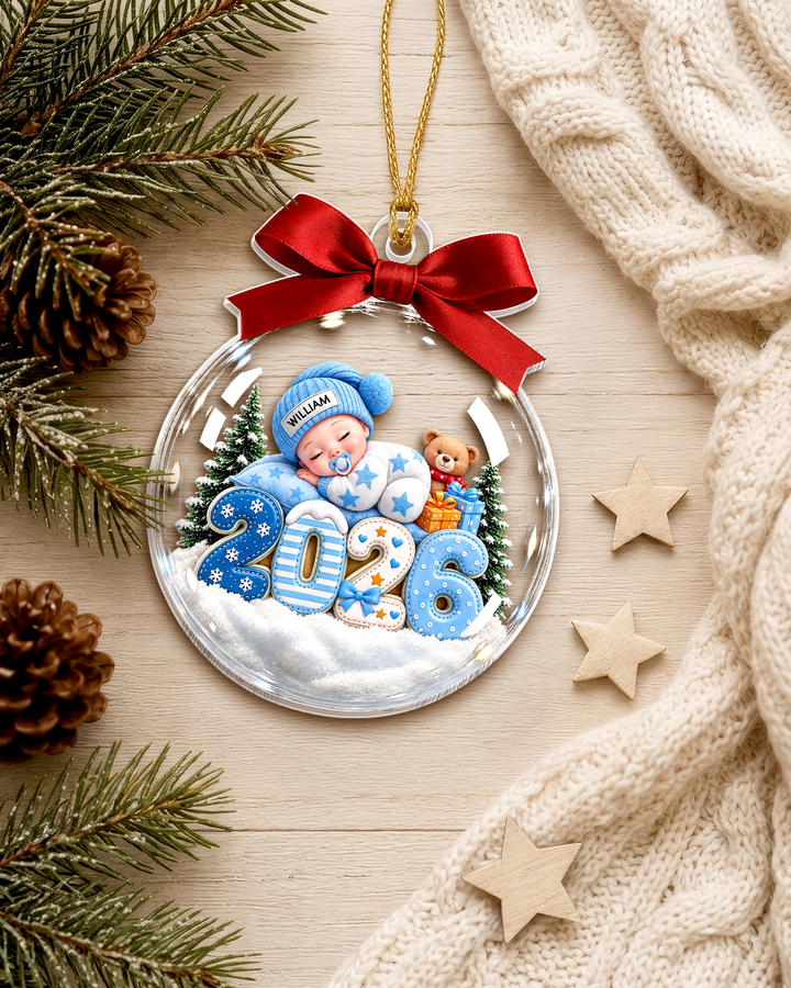 Sweet Dreams Baby Christmas Acrylic Ornament