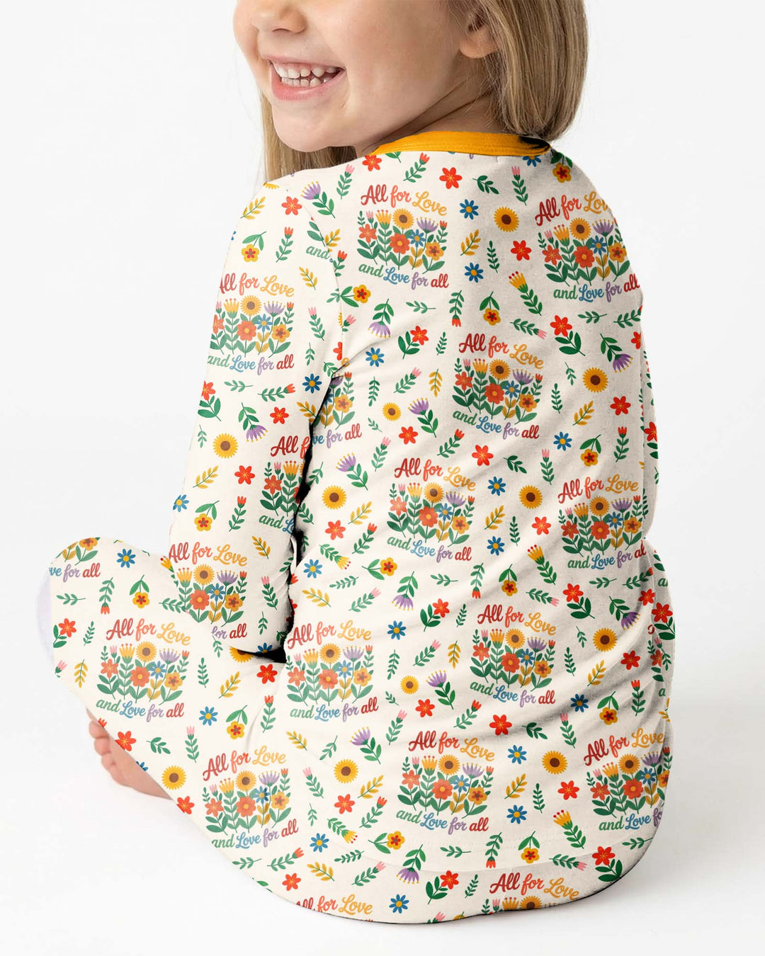 Love For All Family Matching Bamboo Two Piece Long Sleeve Pajama Set