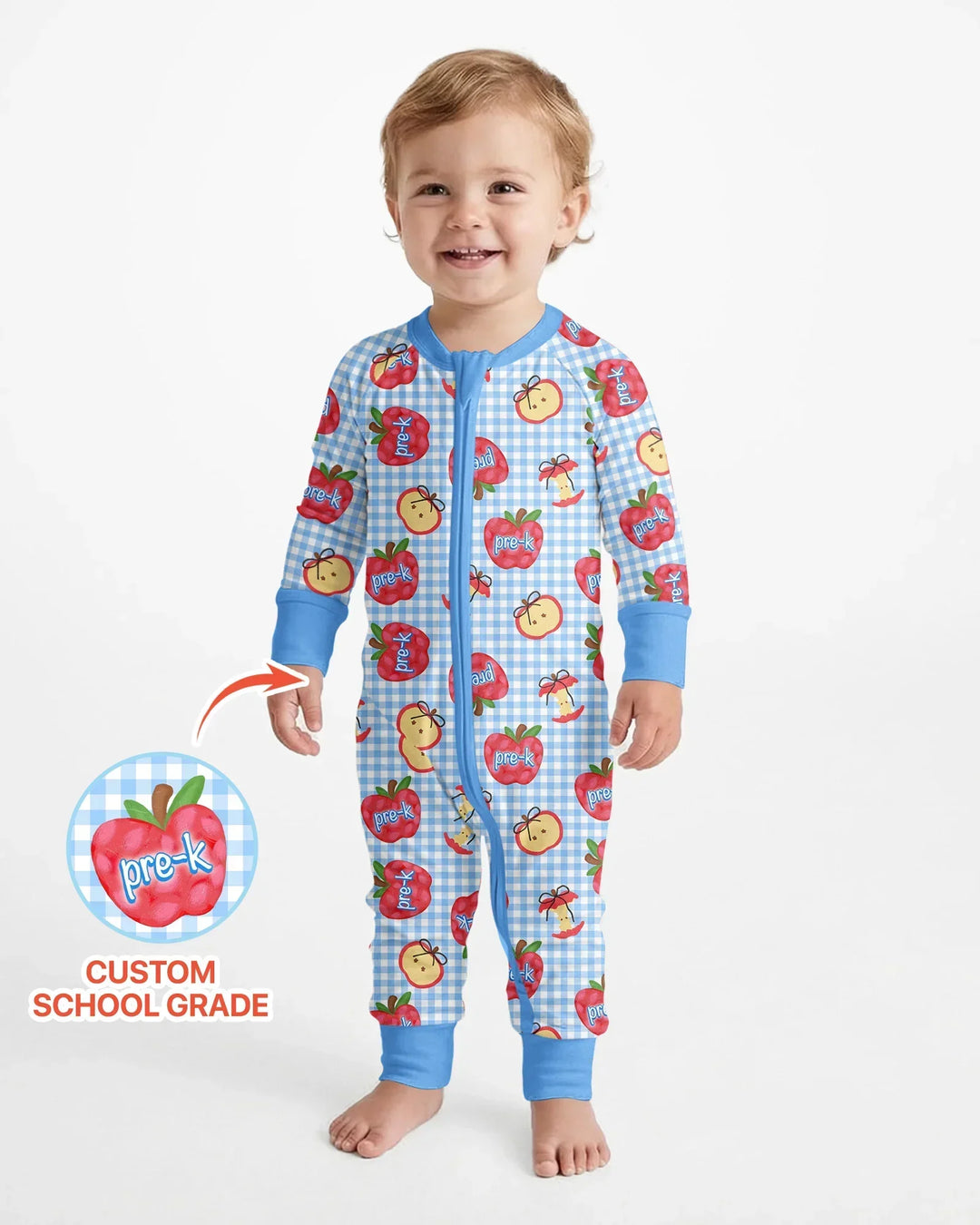 Custom School Grade Apple Days Bamboo Convertible Zippy