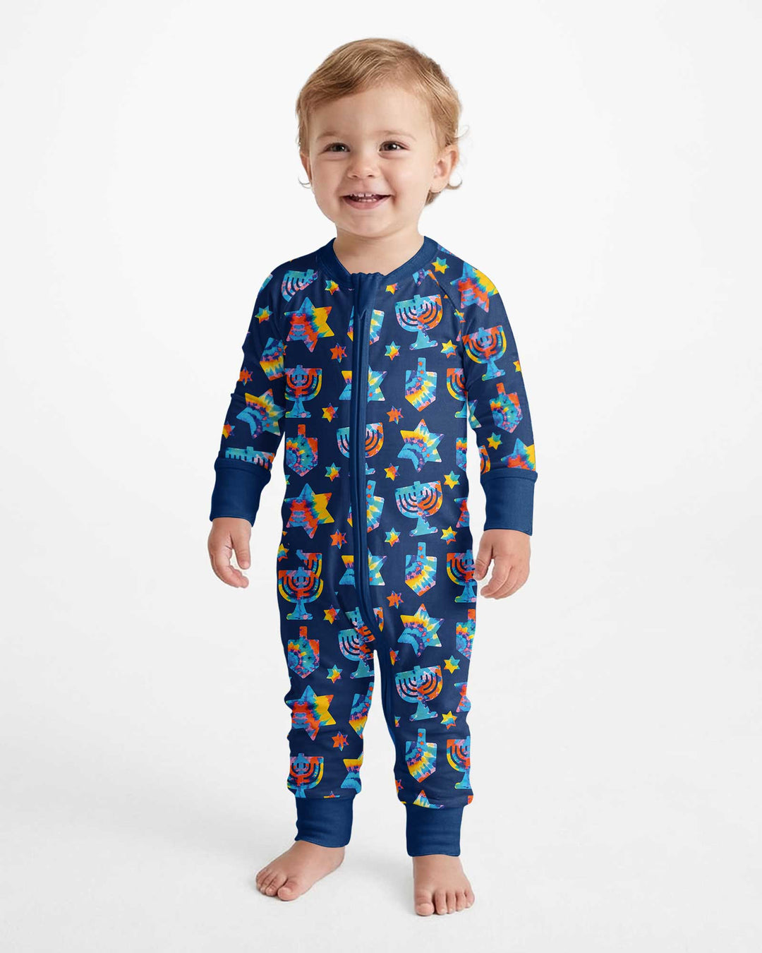 Hanukkah Tie Dye Matching Family Bamboo Convertible Zippy