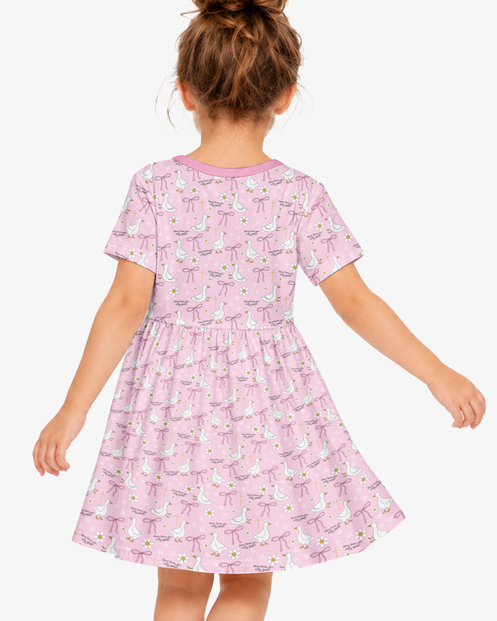 Jesus Loves You Silly Goose Bamboo Twirl Dress