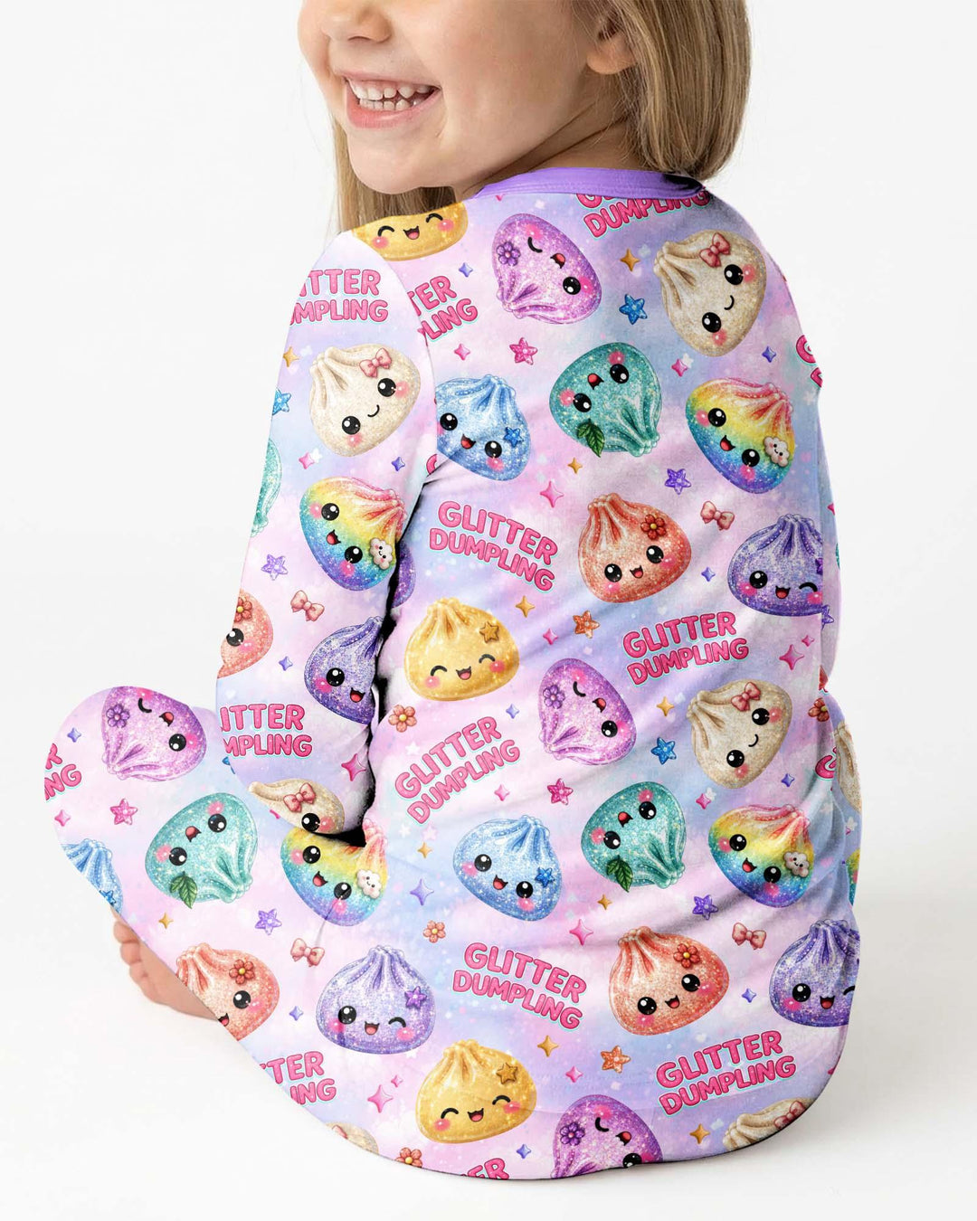 Glitter Dumpling Bamboo Two Piece Long Sleeve Pajama Set
