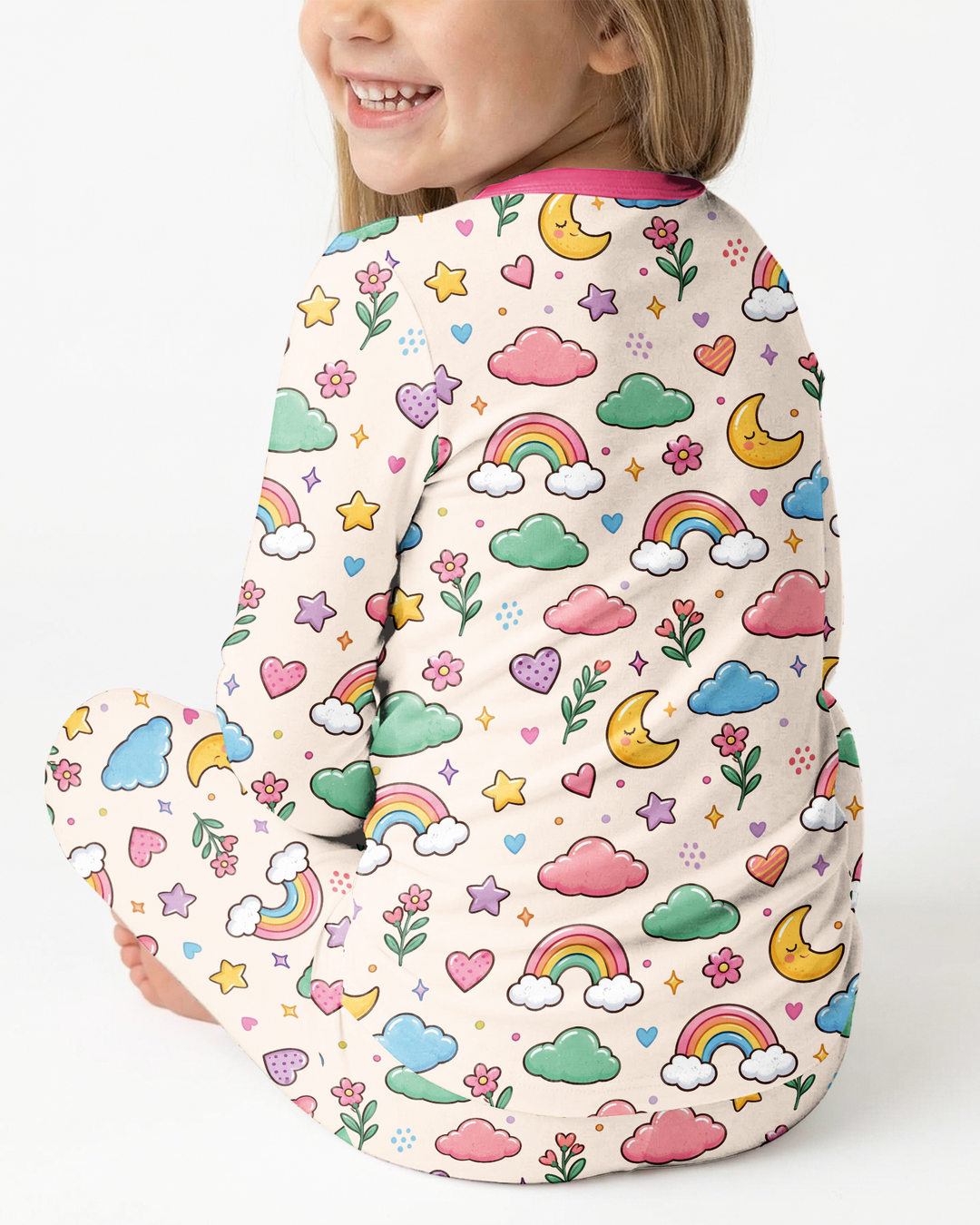 My Grandma Loves Me More Than All The Stars Bamboo Two Piece Long Sleeve Pajama Set